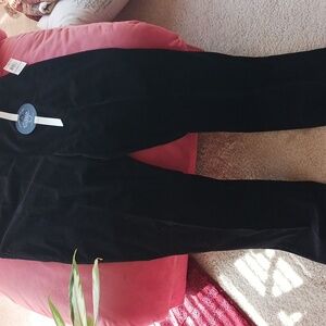 Charter Club black velour pants size 12 nwt